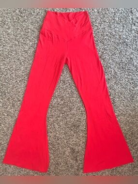 Aerie Offline Super Flare High-Rise Leggings - Red